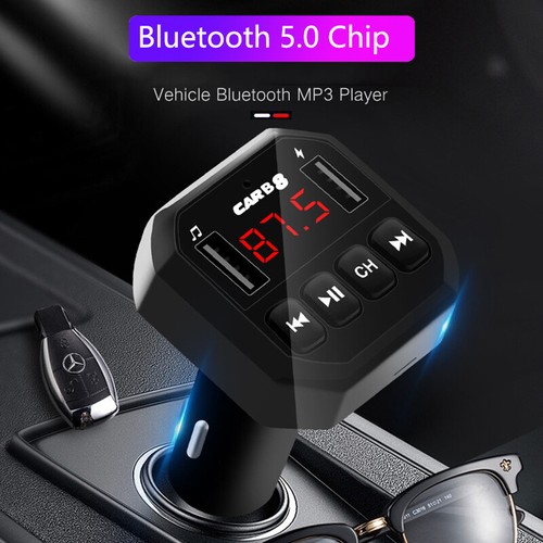 USB Auto MP3 Player Bluetooth 5.0 FM Modulator Kit 3.1A Schnellladegerät im Auto Zugang - Bild 16 von 20
