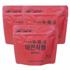 3packs Korean Rice spicy chicken freeze dried MRE Combat ready to eat military