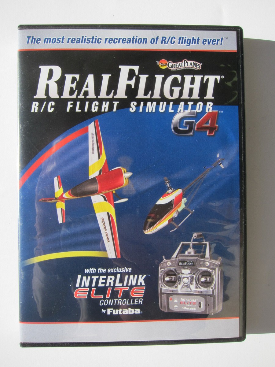 Real Flight R/C Flight Simulator G4 DVD Software + Interlink Elite