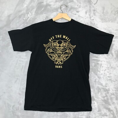 Van Doren Shirt Mens Medium Black Dragon Lion Off The Wall