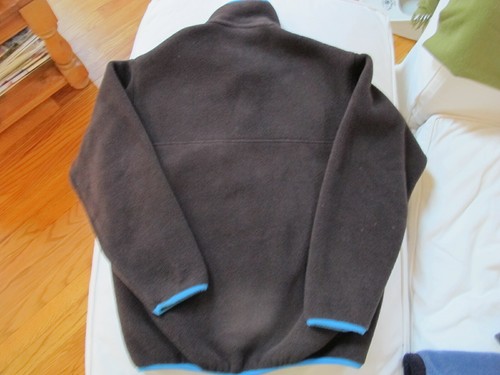 Patagonia Synchilla Vintage Brown Fleece with Blue Trim Pullover. Size Men's S. - Picture 4 of 5