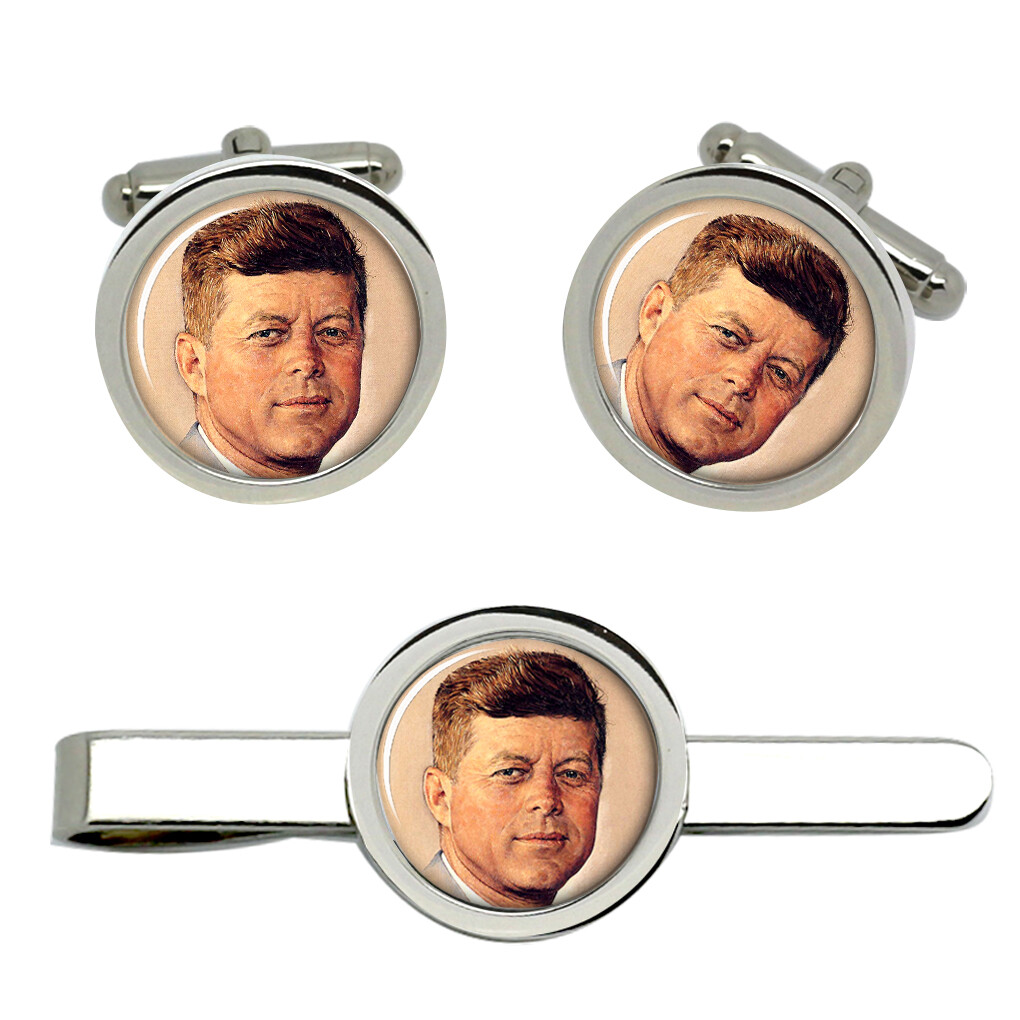 President John F. Kennedy Cufflinks and Tie Clip Set eBay