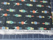 1 Yard New Cotton Fabric Dear Stella Tiny Nutcracker Soldiers Christmas Print