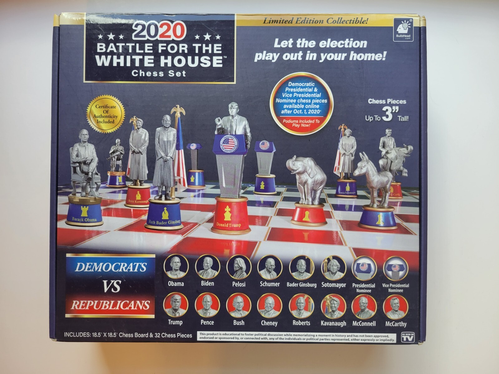 2020 Battle For The White House Chess Obama Kamala Harris Joe Biden Donald Trump