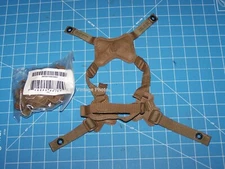 Helmet LWH USMC Coyote 4-Point Retention Chin Strap X-Harness Med Lge New Issue