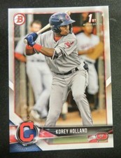 2018 Bowman Prospect 1st card, Cleveland Indians - KOREY HOLLAND #BD-89