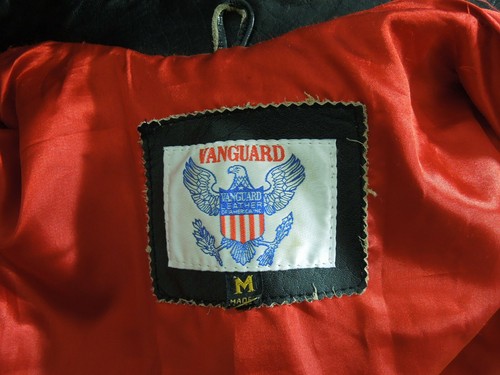 VANGUARD Leather Jacket M MEDIUM (Runs Large) Vintage LEE TREVOR Bike Motorcycle - Picture 9 of 9