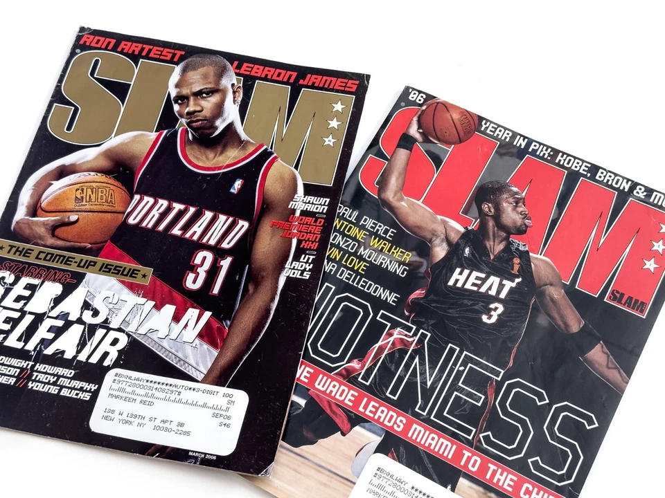 9 revistas Slam & Dime (2005-2006) - Ron Artest, Dwyane Wade, Shaq, Chauncey B Foto 4 de 4