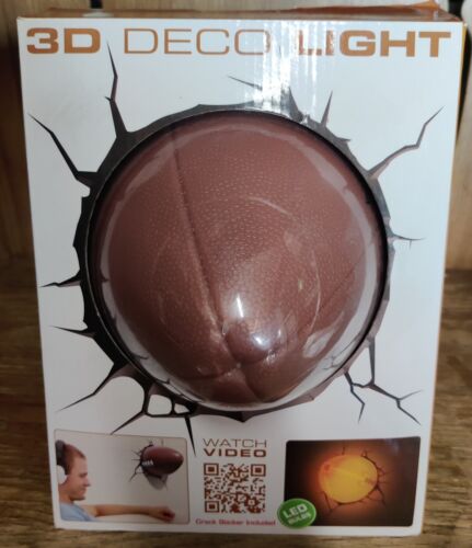Brand New Football 3-D Deco Wall Light - Picture 1 of 5