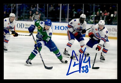Curtis Valk Autographed 4x6 Color Photo AHL Utica Comets #38 B