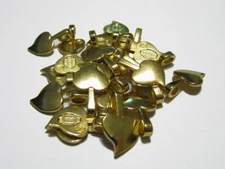 Genuine Aanraku LARGE GOLD Plated HEART Glue On Bail Pack of 25