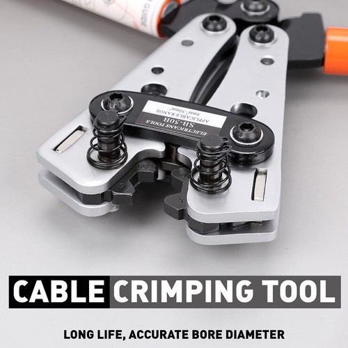 6-50 mm² Crimp Tube Terminal Crimping Crimper Tool Battery Cable Lug New - Picture 3 of 9