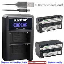 Kastar Battery LCD Dual Charger for Sony NP-F550 Sony MVC-FD91 MVC-FD92 MVC-FD95
