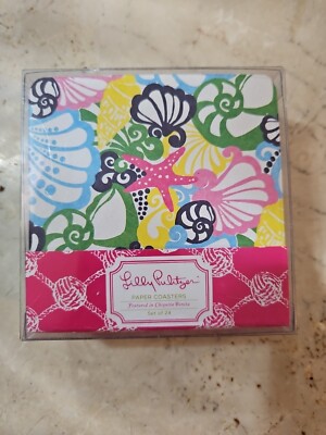 Lily Pulitzer Coasters Featured In Chiquita Bonita Open box    23 Paper Coasters