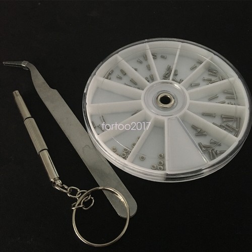 120PCS Eye Glasses Repair Tool Kit & Sunglasses Screwdriver Screws Nuts Tweezers - Picture 9 of 10