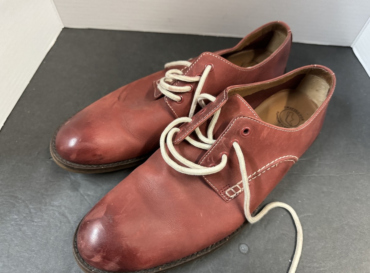 Clarks 16501 Men's Salmon Red Leather Oxford Lace Up Dress Shoes