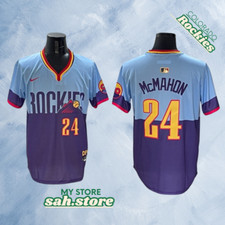 Colorado Rockies #24 Ryan McMahon Blue Cool Base Men's Stitched Jersey