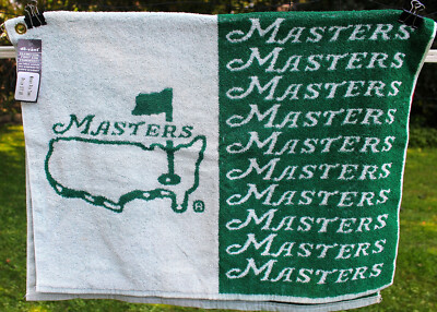 The Masters Logo Golf Woven Pro Towel Green Large 36'' x 25 With Tags - New