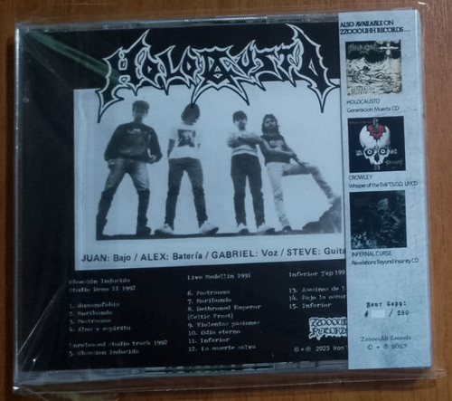 Holocausto - Obsesion inducida 1992 / Inferior 1993 Colombia 90´s Death/Thrash - Imagen 2 de 2