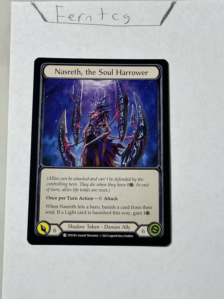 Flesh and Blood Nasreth the Soul Harrower Token NM Dusk till Dawn