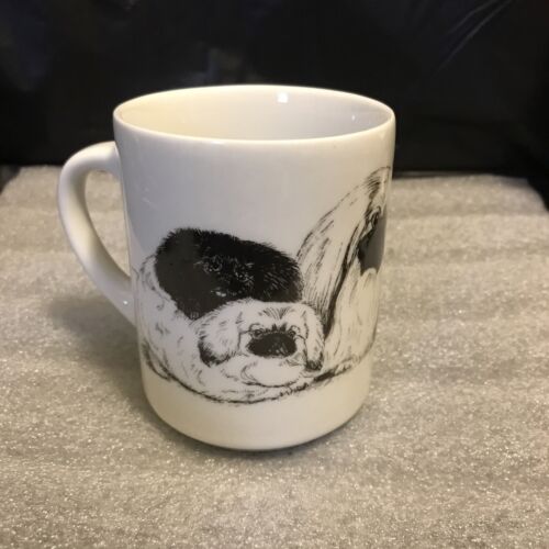Vintage The Cache Chow Chow Family Mug Coffee Cup Laura Griffin Illustration Dog - 第 1/8 張圖片