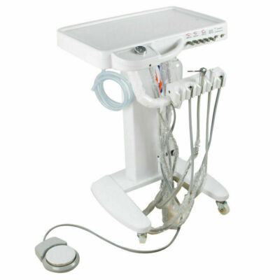 Portable Mobile Dental Delivery Unit System Cart Treatment Compressor 4-Hole USA