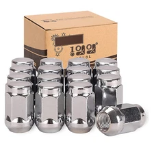 10L0L Golf Cart Wheel Lug Nuts for EZGO & Club Car, 1/2"-20 Size, 16 Pack,Chrome