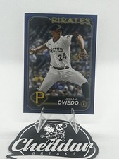 2024 Topps Series 1 #65 JOHAN OVIEDO Father's Day Blue Parallel Pirates