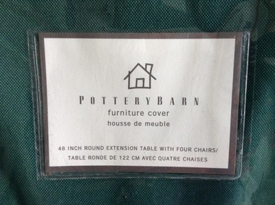 New Pottery Barn Outdoor Furniture Cover Green 48 Round Ext Table