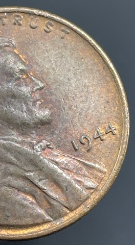 1944 Wheat Penny One Cent No Mint Mark “L” On Rim Liberty Coin USA Collector VTG - Picture 19 of 23
