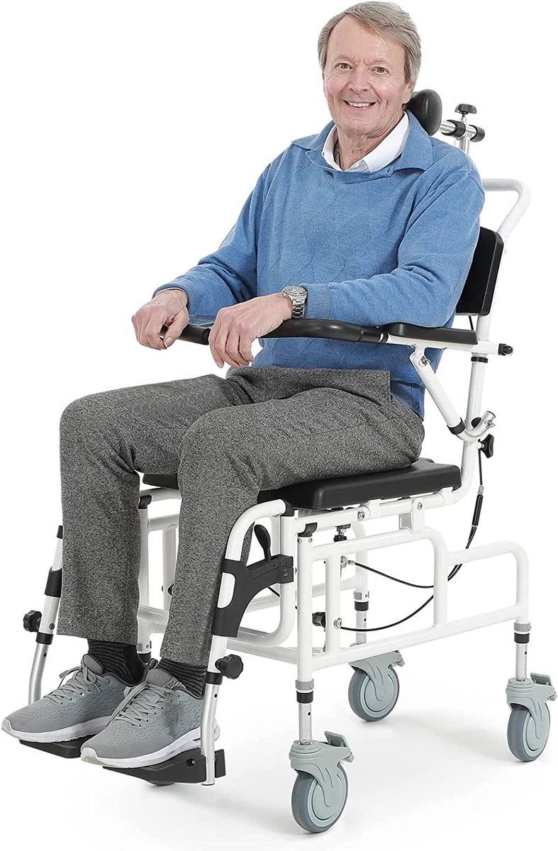Shower chair on wheels for disabled sales
