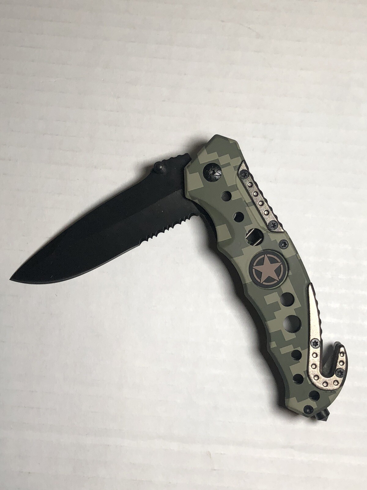 Swiss Safe 3in1 Tactical Pocket Knife for Military and First