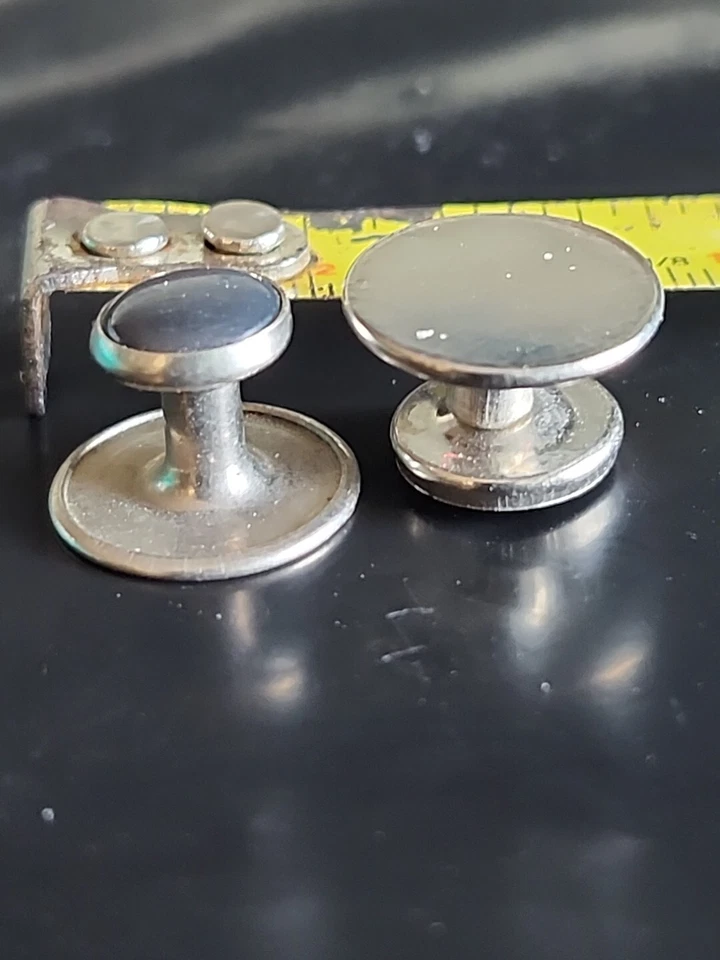 Vintage Large Metal Snap Fasteners 7/8" Silver Tone Sewing Notions Buttons - Image 3 of 4