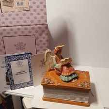 DeBrekht  Carved Hand Painted Sweet Dreams Angel Box Reminiscence Series LTD