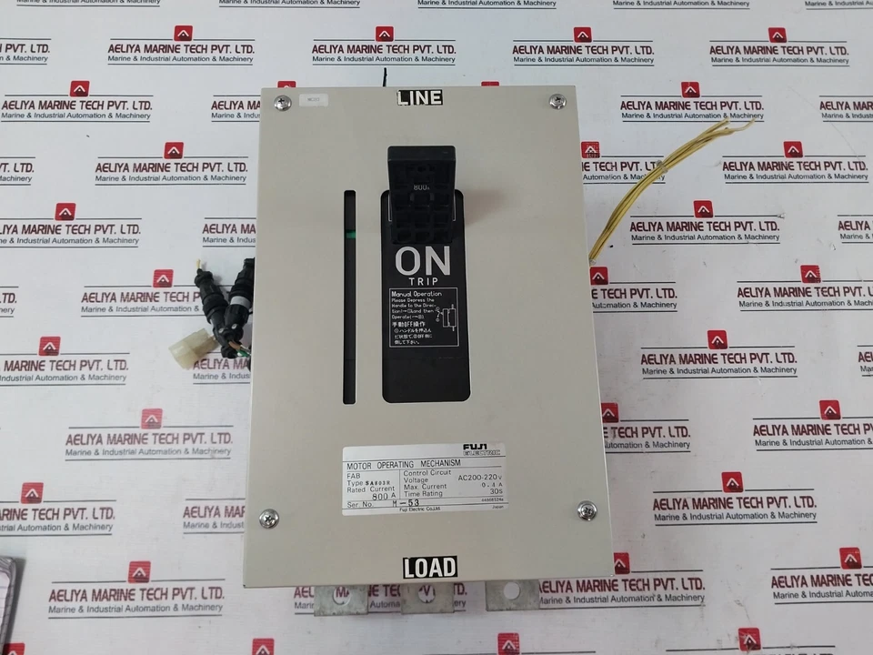 Fuji Electric SA803R 3P Motor Operating Mechanism 800A AC600V DC250V 50/60Hz - Image 3 of 4