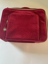 Estee Lauder Train Case Bag 2023 Limited Edition Red Velvet with Handle