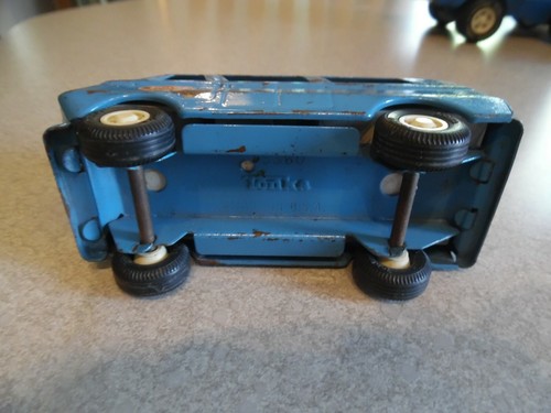 Camión de juguete coleccionable vintage Tonka de acero prensado 5” furgoneta de pasajeros azul #55360 - Imagen 6 de 7