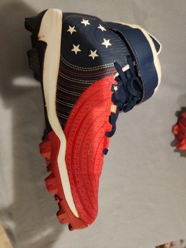 Under Armour Boys Harper 4 Mid 3022066-600 Red Hiking Shoes Sneakers Size 5Y - Picture 6 of 15