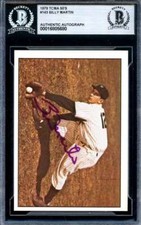Billy Martin Beckett BAS Signed 1979 TCMA Baseball History The 50s Autograph