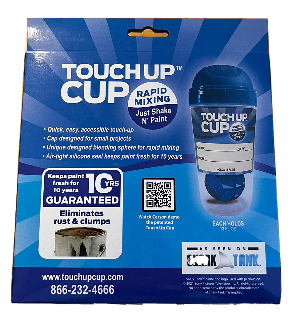 Touch Up Cup SHARK TANK Rapid Mixing Just Shake N' Paint