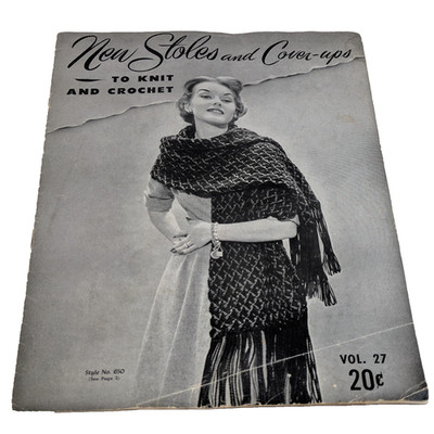 New Stoles and Cover-ups 1952 Vol 27 Knit Crochet Patterns Shrug Shawl Camisole