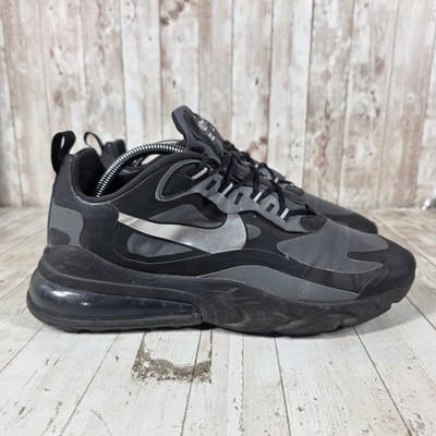 Nike Air Max 270 React Mens 10 Black Oil Grey Metallic Silver CD2049-001