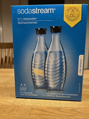 2 Sodastream Cristal Glaskaraffen