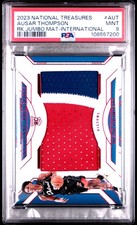 2023 NATIONAL TREASURES RC TAG MATERIALS INTL #AUT AUSAR THOMPSON 9/24 PSA 9