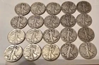 Walking Liberty Half Dollar roll 20 Better Grades,Dates.Great Set,Inc 17 s rev.