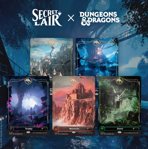 MTG Secret Lair x Dungeons & Dragons Lands of the Forgotten Realms 