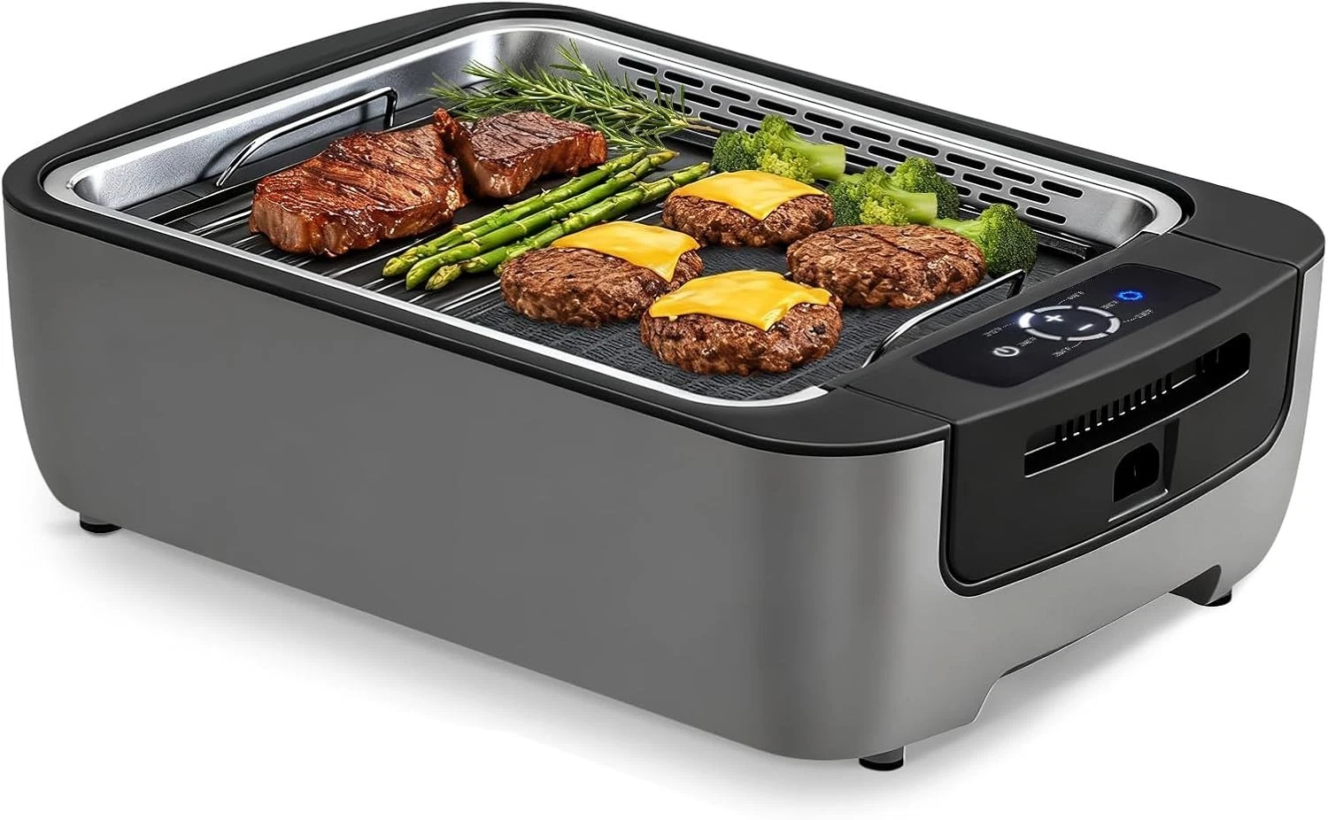 Amornest Smokeless Electric Indoor Grill for Korean BBQ with Smoke Extractor New