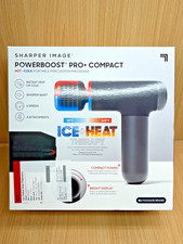 Sharper Image Powerboost Pro Compact Massage Gun - Hot  Cold Ice  Heat
