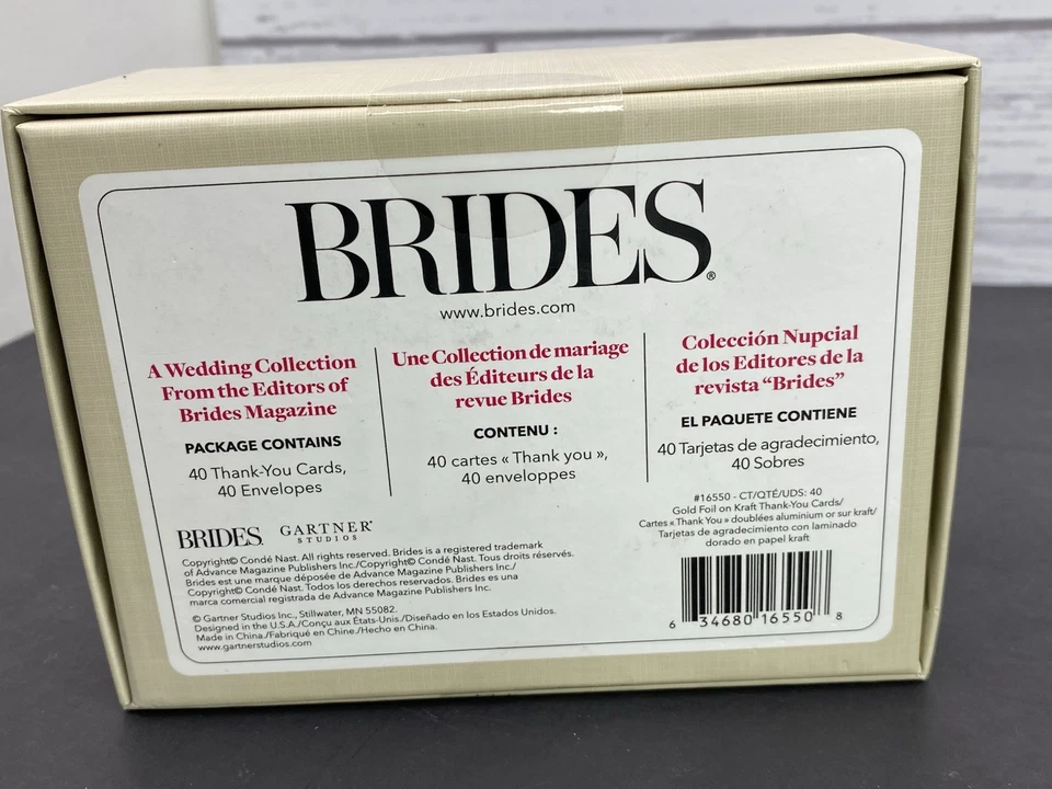 Brides 40 CT Wedding Thank You Cards brides magazine collection wedding NEW - Image 3 of 4