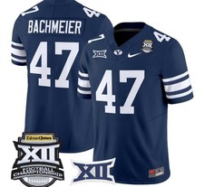 BYU COUGARS #47 Bear Bachmeier Navy Stitched ...
